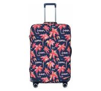 Fundas de equipaje de viaje con estampado de playa de verano, fundas lavables para maleta, protector para equipaje de 45,7 a 81,3 cm, alta elasticidad, Black, L