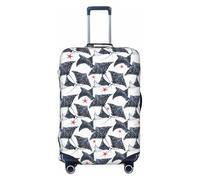 Fundas de equipaje de viaje - Cool Stingray Fish Cute Elasticity Maleta Protector para equipaje de 45.7 cm a 81.3 cm, Black, X-Large