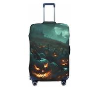 Fundas de equipaje de viaje de Halloween Night Sky Pumpkin Field - Fundas protectoras elásticas para maletas de 18 a 32 pulgadas, Negro -, G