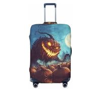 Fundas de equipaje de viaje de Halloween Pumpkin Monster C - Fundas protectoras de veliz de elasticidad para equipaje de 18 a 32 pulgadas, Negro -, Mediano