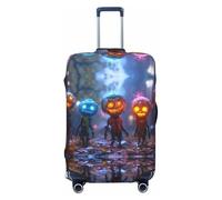 Fundas de equipaje de viaje de Halloween Pumpkin Monsters - Fundas protectoras elásticas para maletas de 18 a 32 pulgadas, Negro -, G