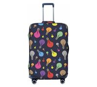 Fundas de equipaje de viaje - foco colorida de elasticidad, fundas protectoras para maletas para equipaje 18-32 pulgadas, Negro -, G
