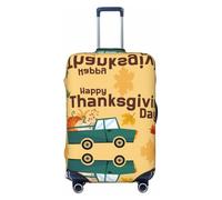 Fundas de equipaje de viaje Happy Thanksgiving Day - Protector de veliz elástica para equipaje de 18 a 32 pulgadas, Negro -, G