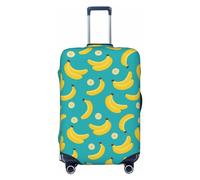 Fundas de equipaje de viaje - Lindo plátano Ice Blue Elasticity portafolios Protector para equipaje 18-32 pulgadas, Negro -, X-large