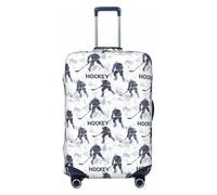 Fundas de equipaje de viaje modernas con estampado deportivo de hockey, fundas lavables para equipaje, de 45,7 a 81,3 cm, de alta elasticidad, Black, X-Large