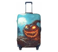 Fundas de equipaje de viaje para Halloween Pumpkin Monster A - Fundas protectoras elásticas para maletas de 18 a 32 pulgadas, Negro -, G