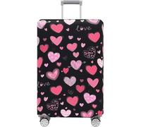 Fundas De Equipaje Fundas protectoras for equipaje, funda protectora for maletas, fundas antipolvo elásticas for accesorios de viaje, suministros de equipaje Para Viajes De Negocios(Black love,L)