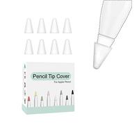 Fundas de Escritura Nibs,8 Pack Puntas de Lápiz Silicona Puntas de Recambio Compatible con Apple Pencil 1ra Generación de Puntas de Lápiz de Apple Tapa Protectora Puntas de iPencil iPad Pro Blanco