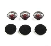 Fundas de espuma de silicona para auriculares Plantronics para auriculares Voyager 5200 5220, diseñadas para un ajuste seguro y reducción de ruido ambiental (3 piezas S (3 piezas L (16 mm)