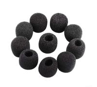 Fundas de espuma para micrófono, paquete de 10 para videojuegos y auriculares, material de espuma suave y elástica para reducir el ruido del viento y mejorar el rendimiento de audio (55 mm)
