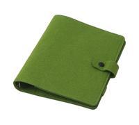Fundas de fieltro de 4 anillas con bolsillo para tarjetas, ranura elástica para bolígrafo, rellenable, papel interior no incluido, funda de fieltro para cuaderno