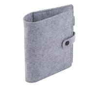 Fundas de fieltro de 4 anillas con bolsillo para tarjetas, ranura elástica para bolígrafo, rellenable, papel interior no incluido, funda de fieltro para cuaderno