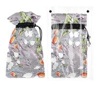 Fundas de grifo exteriores aisladas para invierno frío, calcetines de espiga de manguera de jardín de gran tamaño para protección contra congelación, hojas de otoño, plantas, bayas, ramas de tilo,