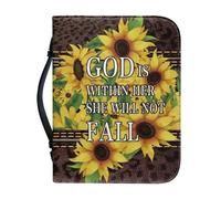 Fundas de la Biblia de cuero para llevar libros para mujeres y hombres, bolsa de la Biblia, bolsa protectora de la Biblia con asa, Portada de la Biblia F, 10.2 X 7 in, Mochilas Tote