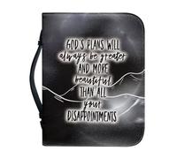 Fundas de la Biblia de cuero para llevar libros para mujeres y hombres, bolsa de la Biblia, bolsa protectora de la Biblia con asa, Portada de la Biblia D, 10.2 X 7 in, Mochilas Tote