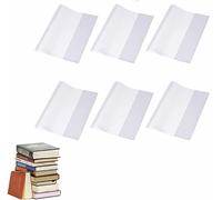 Fundas De Libros, Funda Para Libro De Ejercicios, Cubierta De Libro Transparente, Fundas De Libros Transparentes, Forro Libros Plástico, Protectores De Libros Claro Ajustables, 6 Piezas