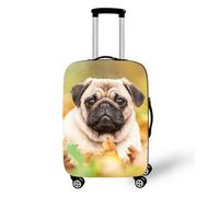 Fundas de Maleta con Estampado de Gatos Perros,Trolley Protector de Equipaje para Niños Adultos,Accesorios de Viaje,Funda Elástica Lavable Antipolvo para Maletas (Amarillo,S (18-21 Pulgadas))