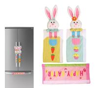 Fundas de Manija para Refrigerador | Protección Para Manijas De Dispositivos 3 Piezas Diseño Conejo De Pascua,Mantas De Manija De La Puerta De Lavavajillas | Para Hogar Dormitorio Hotel Horno De Micr