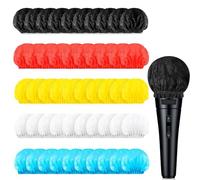 Fundas de micrófono,50 cubiertas de micrófono no tejidas, Fundas para Micrófono,Cubremicófono,de Tela no Tejida,para Grabaciones,Karaoke,Noticias, Eventos (Color Mezclado)
