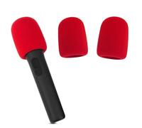 Fundas de micrófono de mano gruesas y coloridas para JBL PartyBox Encore2 y para micrófono inalámbrico JBL PartyBox Encore a prueba de viento, antisaliva y lavable, cubierta de espuma de esponja (rojo
