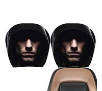 Fundas de miedo para cabezales de 2 piezas, transpirable, lavable, facial