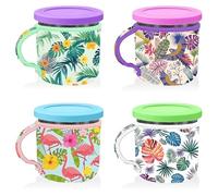 Fundas de Neopreno para Helado,4 Piezas Funda de Neopreno de Helado,Reutilizables Funda Aislante Cubierta,Funda Aislante Reutilizable Lavable,para Ninja Creami Nc501,Nc500