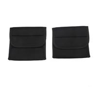 Fundas de neopreno para pedales de bicicleta de plataforma/pedales planos, 14 x 14 cm, resistentes a los arañazos, protección del suelo y del coche, acolchado grueso, plegable y ligero, 1 par (negro)