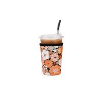 Fundas de neopreno reutilizables aisladas para bebidas de café helado, soporte para bebidas frías para café Starbucks, McCafe, Dunkin Donuts, Tim Hortons y más, bohemio, mediano