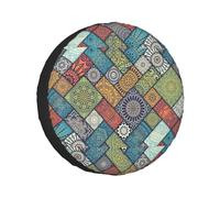 Fundas de neumáticos de fondo HD Mandala Holloween impermeables, anti UV, para camiones y remolques