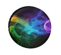Fundas de neumáticos de humo arcoíris impermeables, anti UV, cubierta de neumático de 28 pulgadas, cubiertas de rueda de un solo eje para caravana, camión, SUV, remolque, universal para todas las