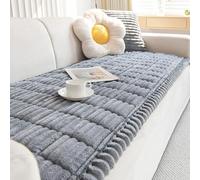 Fundas de Pana para sofá Gruesas, Funda Sofa Chaise Long,Fundas Sofas 3 y 2 plazas Ajustables, Antideslizante Funda Protectora para el salón(Light Grey,80 * 210cm)