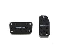 Fundas de pedal para coches manuales/automáticos, juego de 2 piezas AT, pedales automáticos, uso para Vezel HRV HR-V 2016-2019, uso apto para Jazz 2011-2019 City 2015-2019 (plateado) (negro)