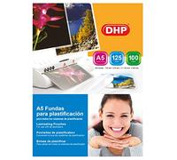 Fundas de Plastificar DHP - Formato A5, 125 micras, Brillo, Caja 100 unidades