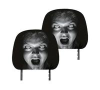 Fundas de reposacabezas fantasma para coche, 2 piezas, elásticas, cara