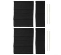 Fundas de repuesto lavables para asiento de silla de director, 2 juegos de fundas de lona suave para un fácil uso y almacenamiento (color negro)