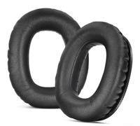 Fundas de repuesto para auriculares Marshall Monitor III, auriculares de piel de proteína con espuma aislante de sonido, 100 x 80 mm (negro)