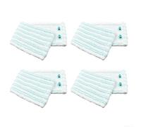 Fundas de repuesto para mopa Leifheit para Profi XL y Cotton Plus 4 unidades de cabezales de microfibra blanca para madera dura para suelos laminados de azulejos, lavables a máquina, reutilizables