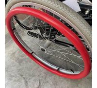 Fundas de silicona antideslizantes para llantas de silla de ruedas, 1 par de fundas de empuje de mano para silla de ruedas, 0,46 cm de grosor, resistentes al desgaste, color negro