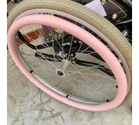 Fundas de silicona antideslizantes para llantas de silla de ruedas, 1 par de fundas de empuje de mano para silla de ruedas, 0,46 cm de grosor, resistentes al desgaste, color negro