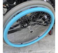 Fundas de silicona antideslizantes para llantas de silla de ruedas de 61 cm/22 pulgadas, 1 par de fundas de empuje de mano para silla de ruedas, 0,46 cm de grosor, resistentes al desgaste, color rosa