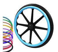 Fundas de silicona azul celeste para aros de empuje de silla de ruedas, fundas para ruedas traseras de sillas de ruedas de 20/22/24 pulgadas para mejorar el agarre y la tracción
