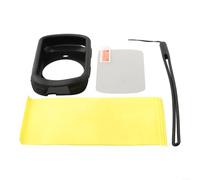 Fundas de silicona y protectores de pantalla de vidrio templado para ordenadores Garmin Edge 530, carcasa protectora resistente con fácil instalación para ciclismo de carretera y montaña, negro