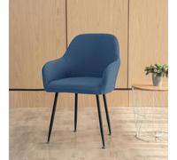 Fundas de Silla de Comedor con Brazos Elásticas, Cubiertas Ajustables con Respaldo para Salón Oficina Hogar Estilo Nórdico Moderno, Fácil Instalación(Blue A,1PCS)