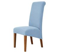 Fundas de Silla XL de Spandex elásticas Estilo Parsons, Protectores de Asiento Extra Grandes de un Solo Color extraíbles para Cocina y decoración del hogar,Azul Cielo,4 Piezas