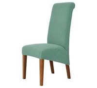Fundas de Silla XL de Spandex elásticas Estilo Parsons, Protectores de Asiento Extra Grandes de un Solo Color extraíbles para Cocina y decoración del hogar,Verde,2 Piezas