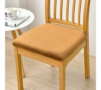 Fundas de Sillas Comedor Amarillo Funda Asiento Silla Ajustables Justables Lavables de Antipolvo Elásticas para Lavable Extraíble