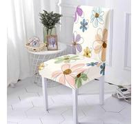 Fundas de Sillas Flores Coloridas Funda Silla Oficina Spandex Fundas Sillas de Comedor Universal Funda Sillas Comedor Desmontables Fundas Sillas Ajustables Funda para Sillas Comedor Pack de 2