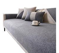 Fundas de Sofá Antideslizantes, Fundas de Sofá en Forma de L de 2, 3 y 4 plazas,Funda Cubre Sofá L Lavables a máquina, para Sala de Estar y decoración del hogar(Gris Oscuro,110x160cm)