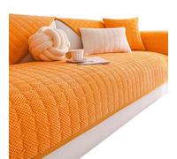 Fundas de Sofá Antideslizantes, Fundas de Sofá en Forma de L de 2, 3 y 4 plazas, Lavables a Máquina, para Sala de Estar y Decoración del Hogar(Naranja,110x210cm)