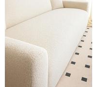 Fundas De Sofá Bou e Peluche Elásticas Cobertura Total Antideslizante Borde Elástico Lavable A Máquina Protector De Muebles Suave Apto Para Mascotas Para(Size:3Seater(190-230cm),Color:Lazo marfil)